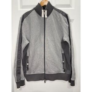 BOSS Athleisure Track Jacket Full Zip Grey Color‎ Block Casual Mens Size XL